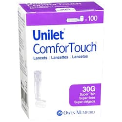 Unilet ComforTouch Lancets Super Thin 30G 100 Each (Pack of 2)