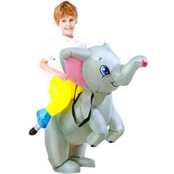 KOOY Inflatable Riding Elephant Costume for Kids - Blow Up Costume