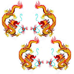 OIIKI 4PCS Chinese Gold Dragon Patches for Clothing, Iron on Dragon Patches, Sew on Fabric Embroidered Dragon Appliques Dragon Pattern Decorative Patches on Jackets, Jeans for Men Women -2 Pairs