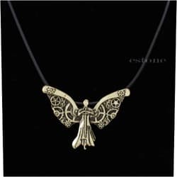 Honeshop Antique Bronze Tessa's Clockwork Angel Pendant Vintage City of Bones Necklace