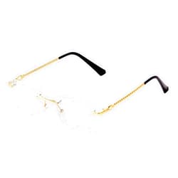 JUDOO Rimless Rectangle Sunglasses for Men Women Fashion Hip hop Frameless Designer Shades Y2K Square Clear Glasses