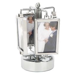 JUOPZKENN Rotating Music Photo Frame,Unique Picture Frame,Photo Display Holder Stand for Home Living Room Bedroom Decoration for 3x2in Photo