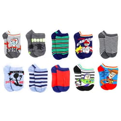 Disney Toy Story No Show Socks - Toy Story Socks: Buzz Lightyear, Woody, Forky, Jessie, Duke Caboom - Kids 10-Pairs of Socks Set Toy Story Shoe Size: 7-10