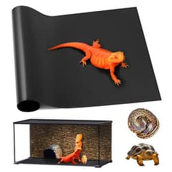 SISIPAI LIFE Bearded Dragon Tank Accessories, Reptile Carpet Bedding, Non-Adhesive Reptile Mat Warming Reptile Terrarium Carpet Substrate liner for Leopard Gecko, Snake, Lizard, Tortoise, Iguana Black(18