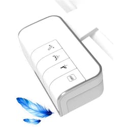 Hibbent Bidet Attachment for Toilet, Non-Electric Dual Nozzle for Frontal & Rear Wash, Adjustable Water Pressure Control, Fresh Water Bidet Toilet Seat, Self Cleaning Water Sprayer, White