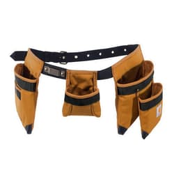 Carhartt Padded Tool Belt, Rugged Tool Belt with Tool & Fastener Storage Pockets, 7 Pocket, Carhartt Brown