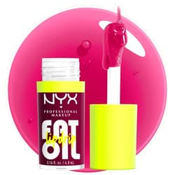 NYX PROFESSIONAL MAKEUP Fat Oil Lip Drip, Moisturizing, Shiny and Vegan Tinted Lip Gloss - That's Chic (Deep Berry)