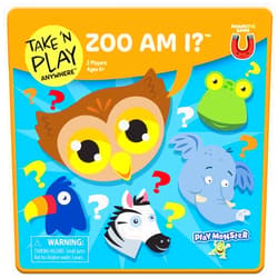 PlayMonster Take N Play Anywhere — Zoo Am I? — Magnetic Travel Game for Kids — Magnetic Mini Games for 2 Players, for Kids Ages 6 and Up