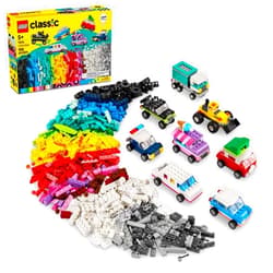 LEGO Classic Creative Vehicles, Colorful Construction Brick Building Kit with Ice Cream Truck, Police Car Toy, Model City Cars and More, Gift or Car Toy for Boys, Girls and Kids Ages 5 and Up, 11036