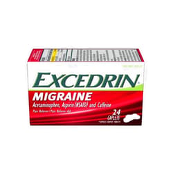 Excedrin Migraine Pain Reliever Caplets 24 ea (Pack of 3)
