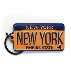 Souvenir Destiny New York License Plate Acrylic Keychain 2.5