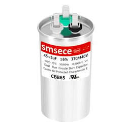 smseace 45+5uF ±6% 45/5uF MFD 370/440VAC CBB65B Capacitor for AC 50/60Hz Used for Air Conditioner，Fan Motor CBB65 Capacitors Dual Run Start AC capacitors