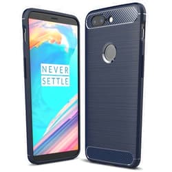 CruzerLite Case Compatible with Oneplus 5t Case, Carbon Fiber Shock Absorption Slim Case Compatible with Oneplus 5T (Blue)