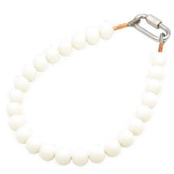 Huouo Heavy Duty Flagpole Beaded Retainer Rings to Keep Flag Close to Pole - for 7 Inch or 8 Inch Diameter Flag Pole White