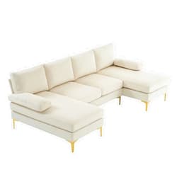 Voqoomkl U-Shaped Sectional Sofa with Double Chaise, 110