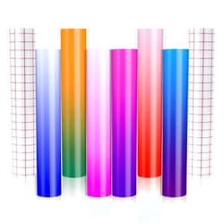 HTVRONT Color Changing Vinyl Permanent Adhesive Vinyl for Cricut,8 Pack Cold Color Changing Permanent Vinyl-6 Sheets 12