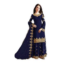 Generic Prija Collection Ready to Wear Indian Pakistani Wedding Wear Palazzo Style Salwar Suit for Women