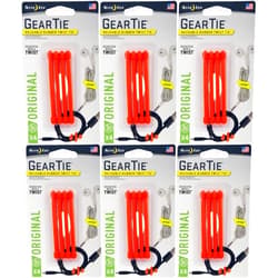 Nite Ize Gear Tie 3 - Bright Orange 4 Pack