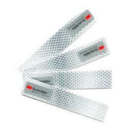Salzmann Diamond Grade Reflective Sticker, 4pcs, Waterproof, All-Weather, 3M Material, White, for Car