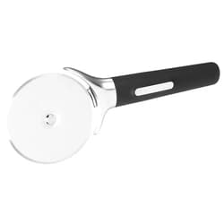 Farberware Professional Soft Handled Pizza Cutter Wheel Heavy-Duty Sharp Easy to Clean Slicer with Thumb Guard Great for Pizza, Pie Crust, Dough, and Quesadillas 9-Inch, Black