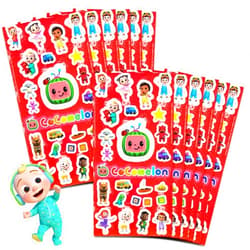 CoComelon Party Favors for Boys & Girls Bundle ~ 12 Pack Sticker Sheets for Kids Birthday Party Goodie Bags Party Supplies Set