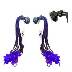 HHongJM Helmet Hair Helmet Pigtails Gradient Ramp Helmet Braids Ponytail with Suction Cup for Motorcycle Bike 18inch-Ombre Purple (Helmet Not Included)