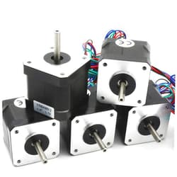 RATTMMOTOR 5Pcs Nema17 Stepper Motor 45Ncm 1.7A 40mm Bipolar 17HS4401J,with 4-Lead Dupont Connector 1M Cable,2-Phase 1.8 Degrees 64oz-in 42 Stepper Motor for 3D Printer/DIY CNC Router Machine