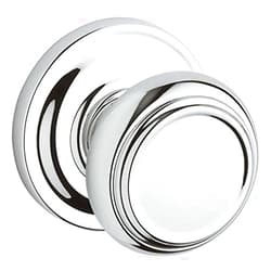 Baldwin PV.TRA.TRR Traditional Privacy Knobset with Traditional Round Rose, Polished Chrome
