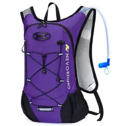 N NEVO RHINO Lightweight Hydration Backpack, Running Backpack with 2L Water Bladder, Hydro Water Daypack for Cycling Hiking Rave for Men Women