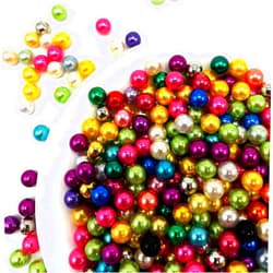 CrzBeadss Crafts No Hole Pearls, 1000pcs Colorful Pearls for Crafting, 4mm Pearls Beads for DIY, Table Scatter, Home Wedding, Birthday Party, Home Decorat, Wedding, Birthday Party