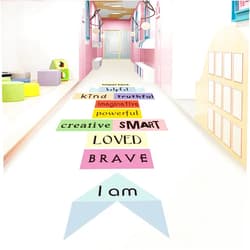 Generic NXCYZY Word Hopscotch Decals Inspirational Quotes Floor Sticker Colorful Encourage Floor Game Stickers Peel and Stick Waterproof Wall Decor for Classroom Kids Room Nursery PlayRoom Daycare Preschool
