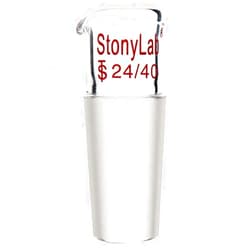 stonylab Glass Pour Out Adapter, Borosilicate Glass Liquid Pouring Adapter with 24/40 Ground Inner Joint for Laboratory Lab Supply