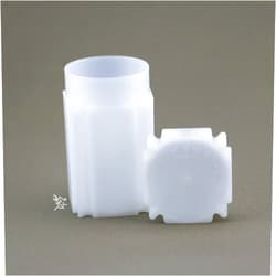 CoinSafe (10) Coinsafe Brand Square White Plastic (Medallion) Size Coin Storage Tube Holders