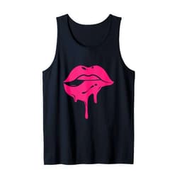 Coto7 Fuchsia Melting Lips Tank Top