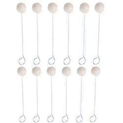 LASSUM 10 Pack Wool Daubers Ball Brush Leather Dye Tool Dye Dauber Dyeing Applicator with Metal Handle for DIY Crafts Projects