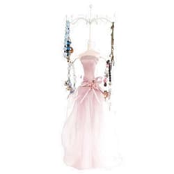 Saluaqui Ballerina Jewelry Stand Mannequin European Decorative Jewelry Display Stand for Earrings Necklaces and Rings Large Model Dress High Heeled Shoes Earring Holder in Be (big model)
