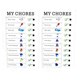 ZHU IN SY 2 Pcs Chore Chart for Adults to do List My Chores Checklist Task Board Sliding Routine Chart for Kids, Memo Boards Slider Schedule DIY Detachable Daily Checklist Planning Table (2Pcs White My Chores)