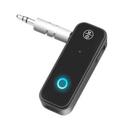 OQIMAX Aux Bluetooth Adapter for Car, 2 in 1 Bluetooth Transmitter Receiver for Hands-Free Call, Noise Cancelling 3.5mm AUX Bluetooth 5.0 Receiver for Home Stereo System/Headphones/Easy Connect