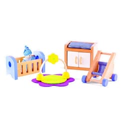 Hape Wooden Doll House Furniture Baby's Room Set,White