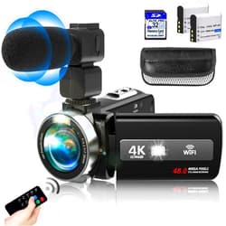 Heegomn Video Camera Camcorder Full HD 4K 60FPS 48MP WiFi IR Night Vision Vlogging Camera for YouTube Digital Camera Recorder 18X Zoom Camcorders with 3.0