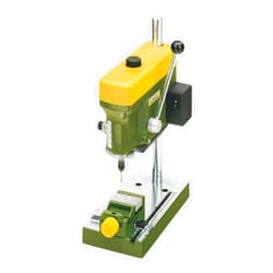 PROXXON Precision Bench Drill Press - Micro Hole Capability, Adjustable Depth & Table, 3-Speed Selection, Durable Design, with 6 Precision Collets for Detailed Projects - TBM 115