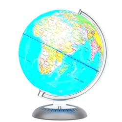 Little Experimenter Illuminated Globes for Kids - 8” Light Up World Globe With Stand, Gift Ideas for Children - Interactive Learning & Educational Toys for All Ages - Earth Globe With Build in Led Night Light - Gifts for Boys And Girls Age 8-12 + Year Old