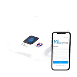 NGTeco Cloud Time Clock for Employees Small Business, Remote Control Fingerprint Time Clocks, Customization Rule Clock in Machine with Software ＆ iOS/Android App, 2.4G WiFi, No Monthly Fee, White