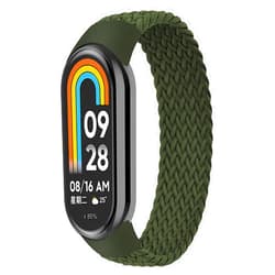 LEIXIUER Braided Solo Loop Band for Xiaomi Smart Band 9 8 Strap Women Men,Soft Elastic Nylon Replacement Wristband for Xiaomi Mi Strap 9/8