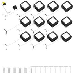 Mimorou 9 Pcs 6.5 ft Retractable Security Cable Lock with Double Sided Adhesive and Screws TV Remote Control Tether Cord Leash Anti Lost Rope Security Lanyard Lock for TV Tablets Showroom
