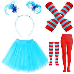 UIMLK Halloween Cosutme for Women Book Storybook Character Tulle Tutu with Accessories Set
