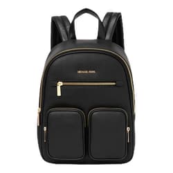Michael Kors Jet Set Medium PVC Fashion Pocket Function Shoulder Backpack (Black)