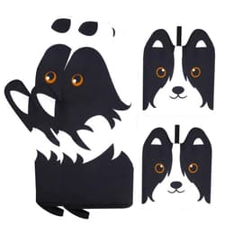 Hkojewp Oven Mitts, Cute Kitchen Oven Mitts and Pot Holders Sets, Heat Resistant Funny Dog Glove Potholder and Hot Pads Soft Lining, Border Collies Mitten Kitchen Baking Grilling Cooking Housewarming