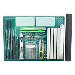 BXQINLENX Professional 25 PCS Model Tools Kit Modeler Basic Tools Craft Set Hobby Building Tools Kit for Gundam Car Model Building Repairing and Fixing (E)