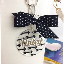 GemLights Gifts Arrows bag tag, Arrow Gift, minis, Boho style, Monogram Bag Tag, Personalized, Accessories